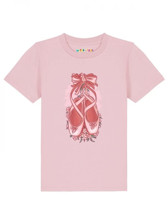 Foto van product watabout.kids Shirt 'Ballettschuhe' groen / rosa / pitaja roze