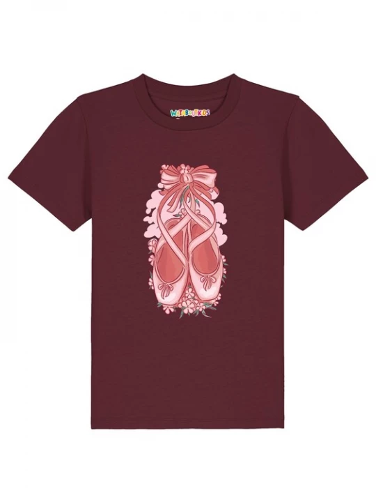 Foto van product watabout.kids Shirt 'Ballettschuhe' rosa / pitaja roze / bordeaux