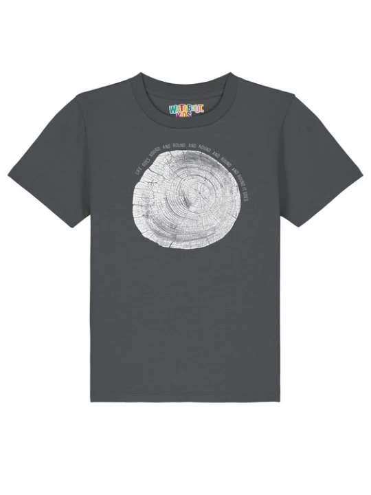 Foto van product watabout.kids Shirt 'Baumscheibe' antraciet / lichtgrijs
