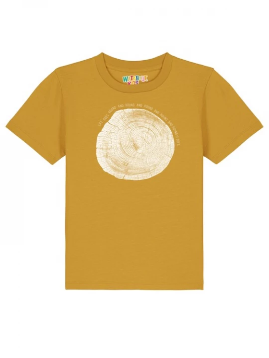 Foto van product watabout.kids Shirt 'Baumscheibe' oker / wit