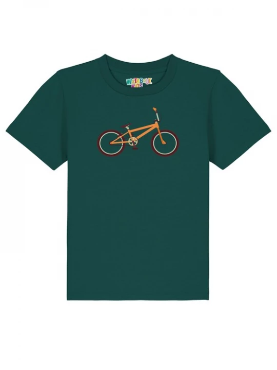 Foto van product watabout.kids Shirt 'Bmx' donkergroen / oranje / donkerrood