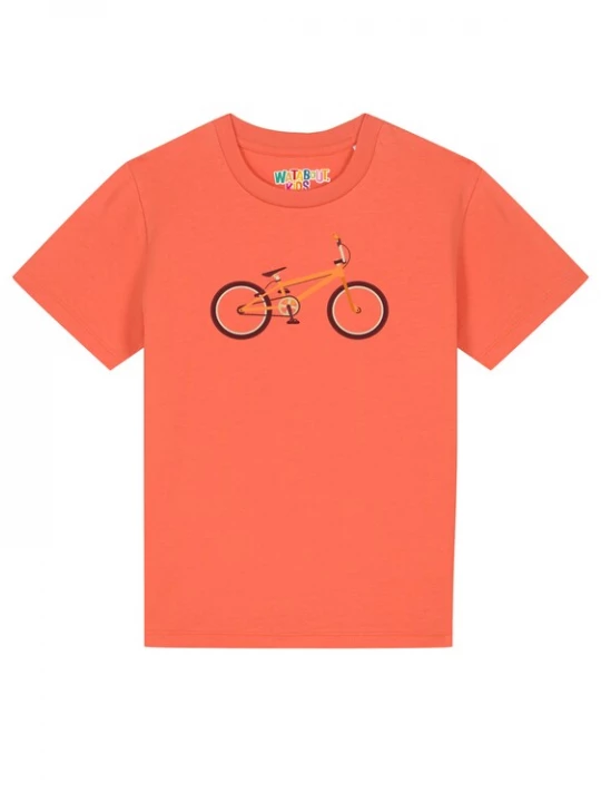 Foto van product watabout.kids Shirt 'Bmx' oranje / zalm roze / zwart
