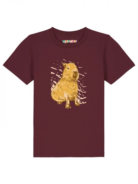 Foto van product watabout.kids Shirt 'Capybara' geel / mosterd / bordeaux