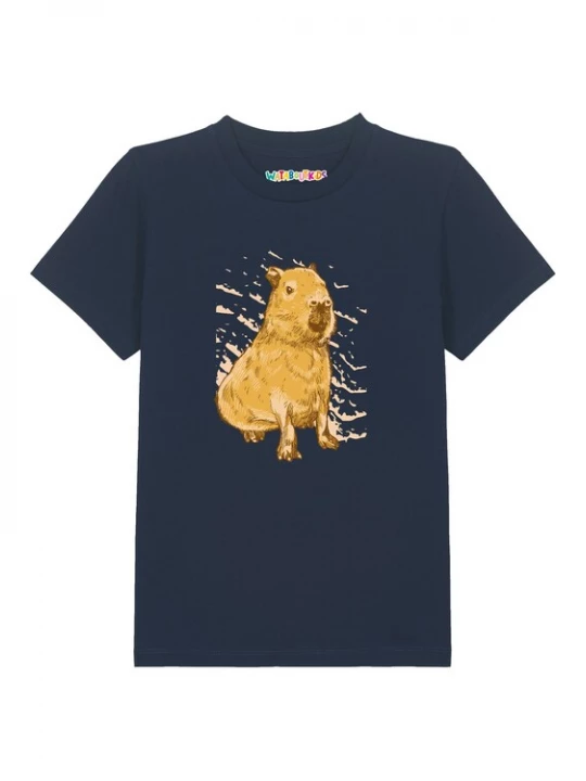 Foto van product watabout.kids Shirt 'Capybara' navy / geel