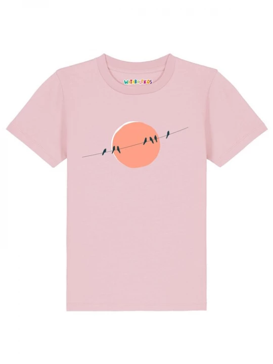 Foto van product watabout.kids Shirt 'Countryside 01' abrikoos / rosa / zwart