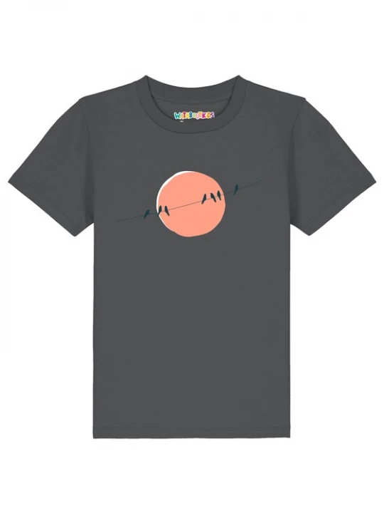 Foto van product watabout.kids Shirt 'Countryside 01' antraciet / abrikoos / zwart