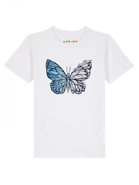 Foto van product watabout.kids Shirt cyaan blauw / zwart / wit