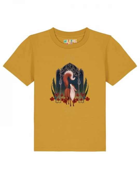 Foto van product watabout.kids Shirt 'Der Wunderschöne Fuchs' nachtblauw / oker / oranje / rood
