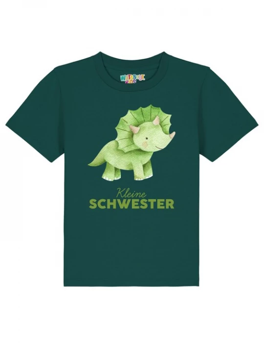Foto van product watabout.kids Shirt 'Dinosaurier 01 Kleine Schwester' donkergroen
