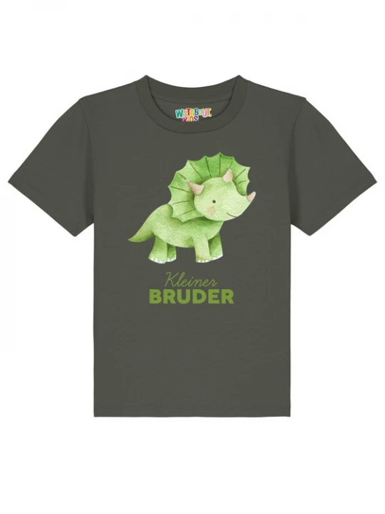 Foto van product watabout.kids Shirt 'Dinosaurier 01 Kleiner Bruder' beige / kaki / olijfgroen / lichtgroen