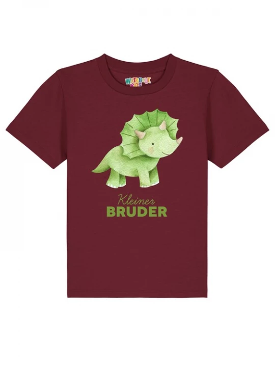 Foto van product watabout.kids Shirt 'Dinosaurier 01 Kleiner Bruder' beige / olijfgroen / lichtgroen / bordeaux