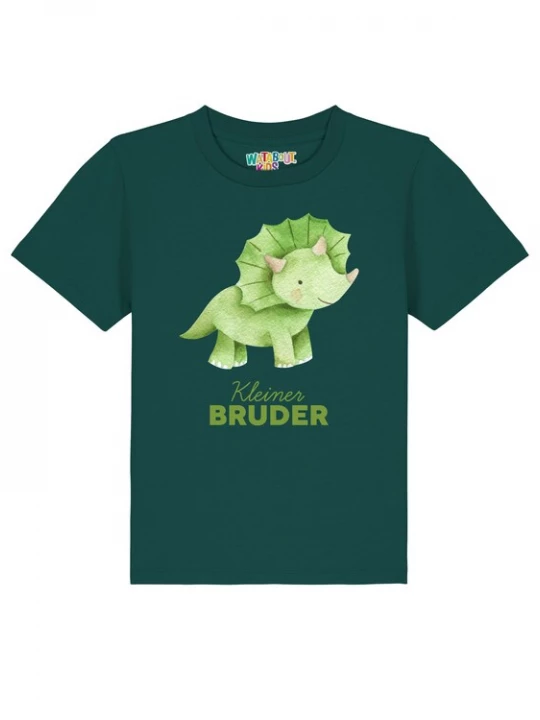 Foto van product watabout.kids Shirt 'Dinosaurier 01 Kleiner Bruder' donkergroen