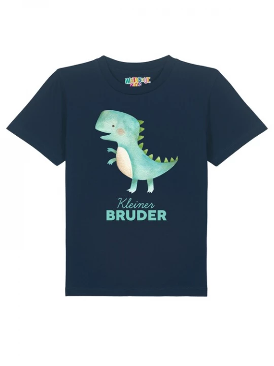 Foto van product watabout.kids Shirt 'Dinosaurier 03 Kleiner Bruder' navy / jade groen / lichtgroen / wit