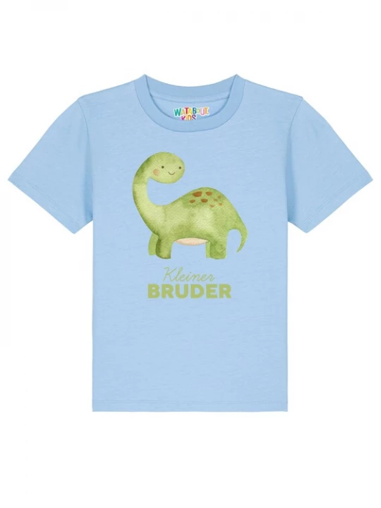 Foto van product watabout.kids Shirt 'Dinosaurier 04 Kleiner Bruder' lichtbeige / lichtblauw / karamel / lichtgroen