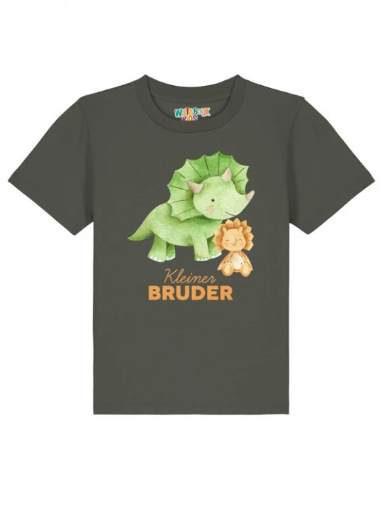 Foto van product watabout.kids Shirt 'Dinosaurier 07 Kleiner Bruder' geel / kaki / lichtgroen