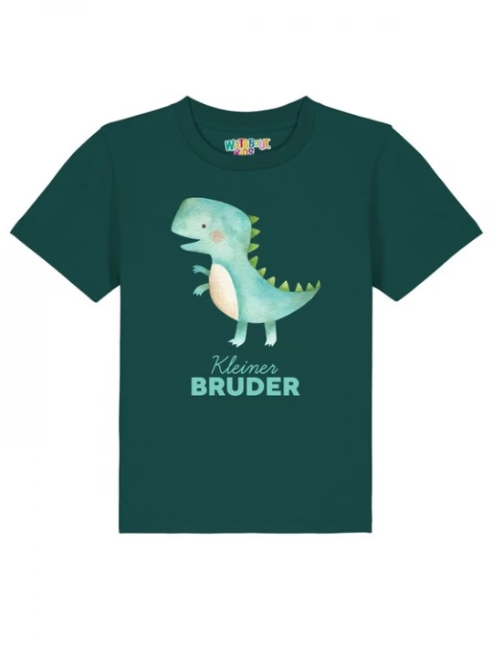 Foto van product watabout.kids Shirt 'Dinosaurier Kleiner Bruder' lichtblauw / appel / donkergroen / wit