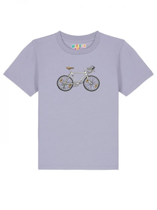 Foto van product watabout.kids Shirt 'Doodle Bike' lichtbeige / antraciet / sering / wit