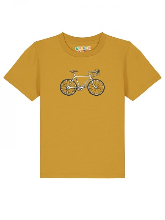 Foto van product watabout.kids Shirt 'Doodle Bike' oker / grijs / wit
