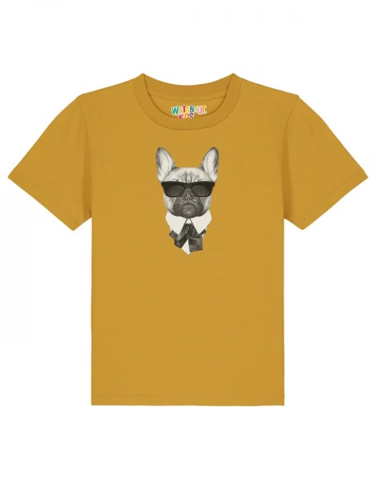 Foto van product watabout.kids Shirt 'Ein fescher Hund' oker / zwart / wit