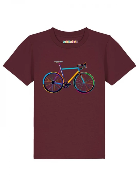 Foto van product watabout.kids Shirt 'Fahrrad by night' aqua / donkergeel / bordeaux / zwart
