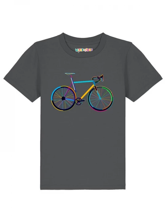 Foto van product watabout.kids Shirt 'Fahrrad by night' aqua / geel / antraciet / zwart