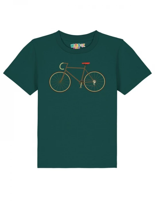 Foto van product watabout.kids Shirt 'Fahrrad' lichtgeel / donkergroen / lichtrood / zwart