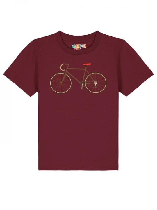 Foto van product watabout.kids Shirt 'Fahrrad' lichtgeel / rood / bordeaux / zwart