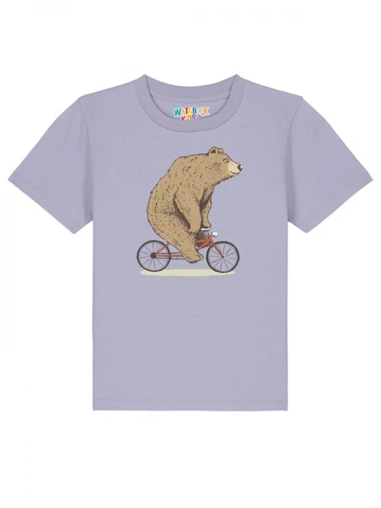 Foto van product watabout.kids Shirt 'Fahrradbär' roestbruin / mokka / sering / zwart