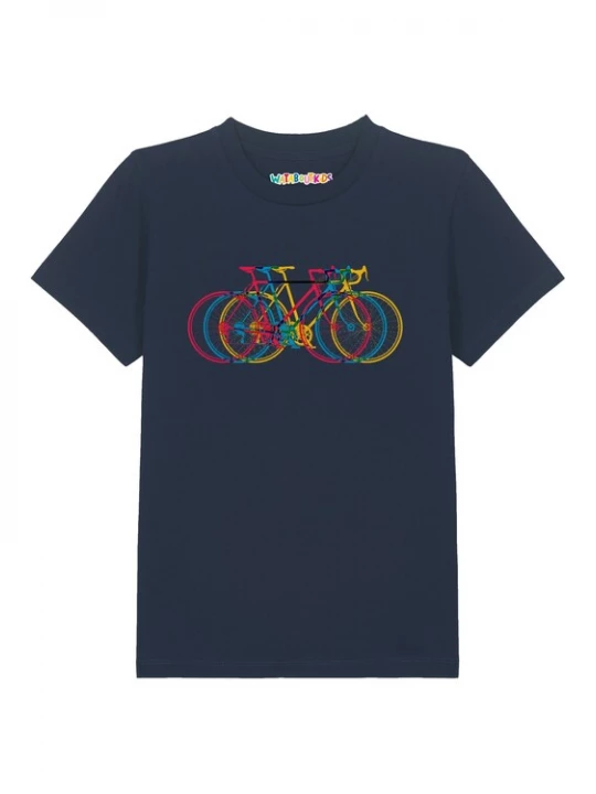 Foto van product watabout.kids Shirt 'Fahrräder' blauw / navy / geel / rood
