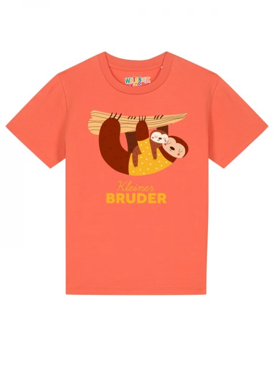 Foto van product watabout.kids Shirt 'Faultier Kleiner Bruder' gemengde kleuren / oranje