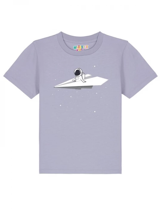 Foto van product watabout.kids Shirt 'Fly Me To The Moon' grijs / sering / zwart / wit
