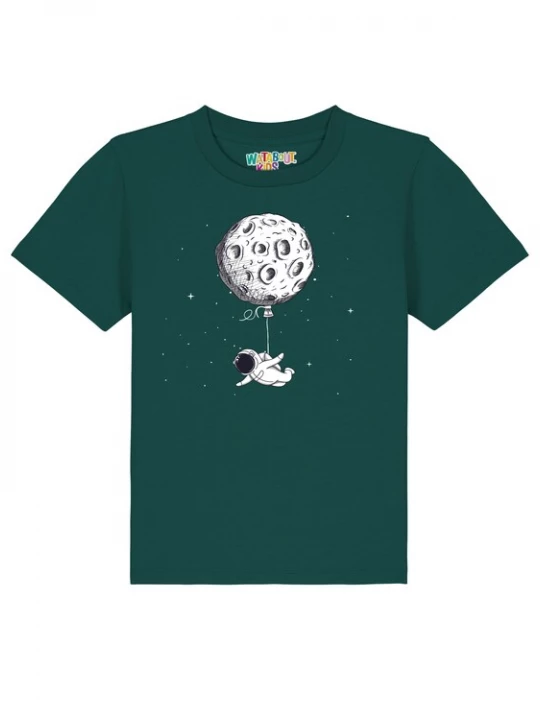 Foto van product watabout.kids Shirt 'Funny Spaceman' grijs / donkergroen / zwart / wit
