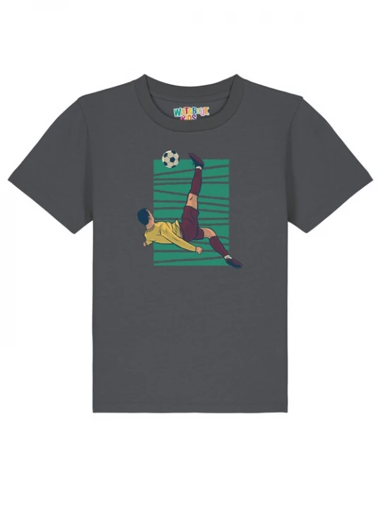 Foto van product watabout.kids Shirt 'Fußball' geel / antraciet / zwart / wit