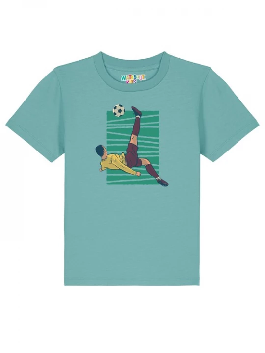 Foto van product watabout.kids Shirt 'Fußball' turquoise / geel / groen / bordeaux