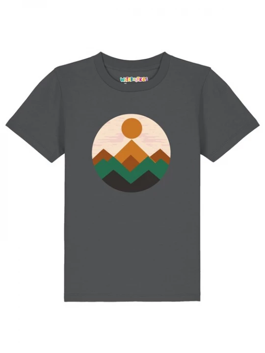 Foto van product watabout.kids Shirt 'Geometric Landscape 2' bruin / antraciet / groen / zwart