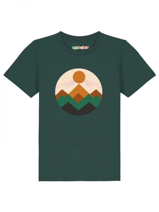 Foto van product watabout.kids Shirt 'Geometric Landscape 2' bruin / pueblo / donkergroen / zwart
