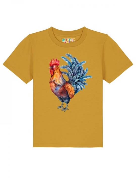 Foto van product watabout.kids Shirt 'Grimmiger Gockel' oker / gemengde kleuren