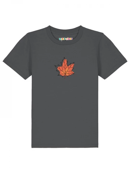 Foto van product watabout.kids Shirt 'Herbst' antraciet / kreeft / zwart