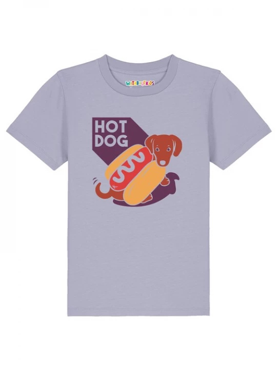 Foto van product watabout.kids Shirt 'Hot Dog' geel / sering / pink