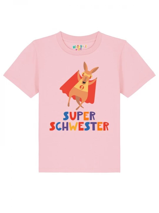 Foto van product watabout.kids Shirt 'Känguru Superschwester' gemengde kleuren / rosa