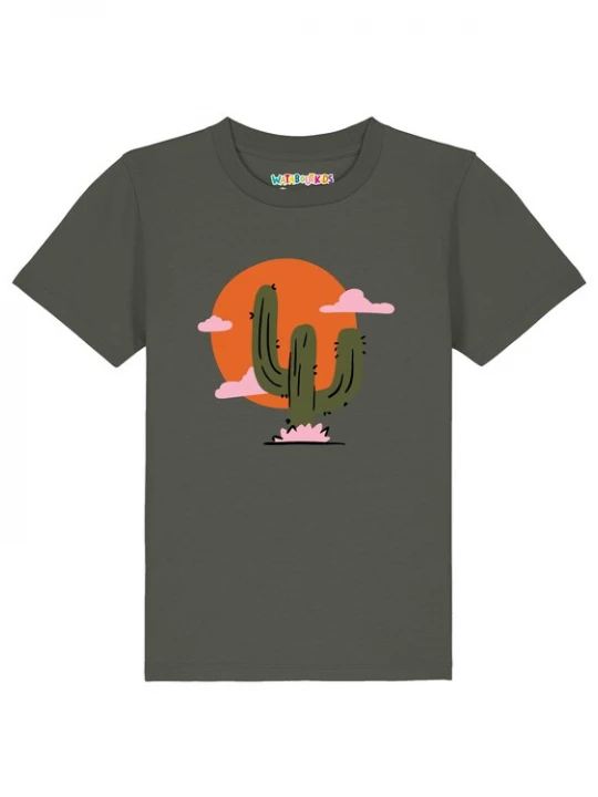 Foto van product watabout.kids Shirt 'Kaktus im Sonnenuntergang' spar / kreeft / rosa / zwart