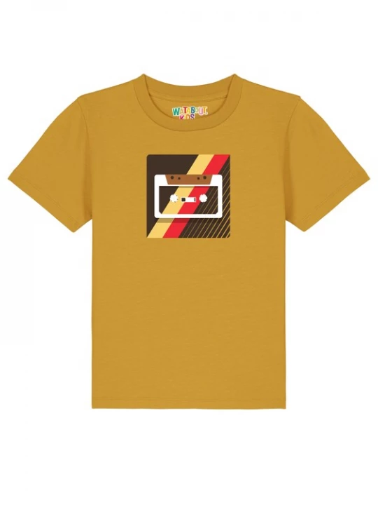Foto van product watabout.kids Shirt 'Kassette' oker / geel / rood / wit