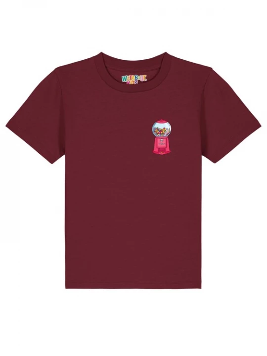Foto van product watabout.kids Shirt 'Kaugummiautomat' lichtblauw / geel / lichtroze / bordeaux