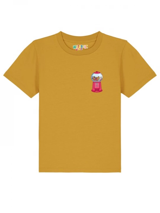 Foto van product watabout.kids Shirt 'Kaugummiautomat' lichtblauw / mosterd / pink / lichtroze