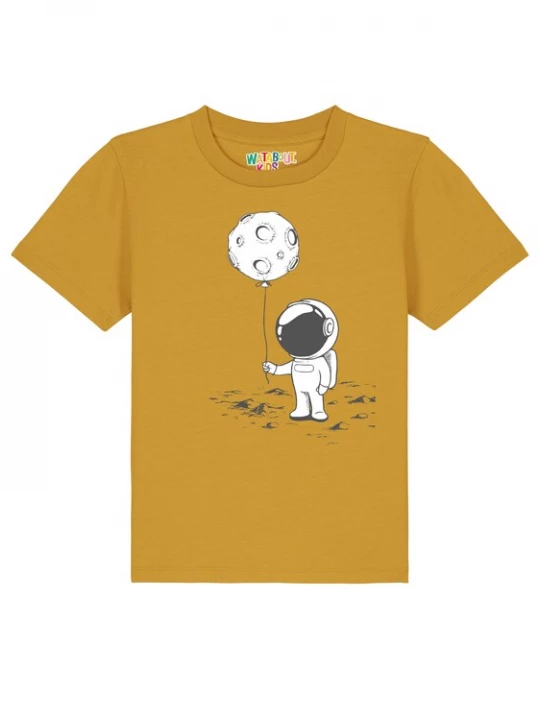 Foto van product watabout.kids Shirt 'Kleiner Astronaut mit Luftballon' oker / grijs / wit