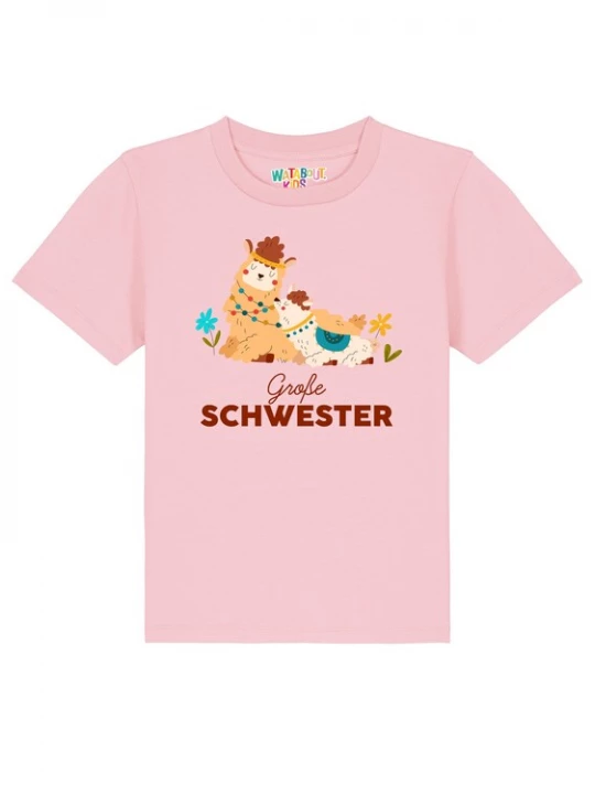 Foto van product watabout.kids Shirt 'Lama Große Schwester' gemengde kleuren / rosa