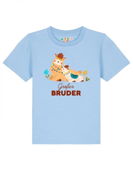 Foto van product watabout.kids Shirt ' Lama Großer Bruder ' lichtblauw / gemengde kleuren