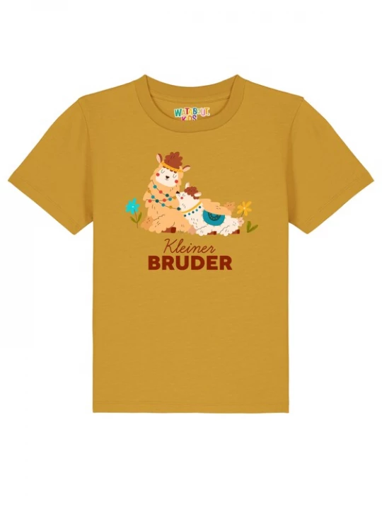 Foto van product watabout.kids Shirt 'Lama Kleiner Bruder' oker / gemengde kleuren