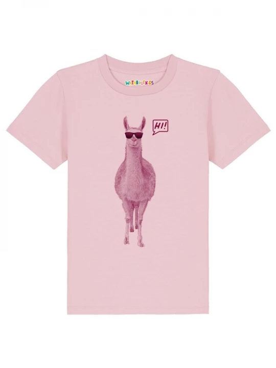 Foto van product watabout.kids Shirt 'Lama sagt Hi' lila / rosa