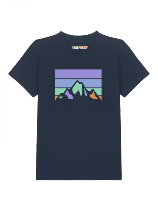 Foto van product watabout.kids Shirt 'Landscape' navy / turquoise / karamel / lichtlila